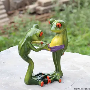Zibo glazed yoga Internet celebrity frog resin handicrafts ornament home decoration funny gift scenic spot wholesale