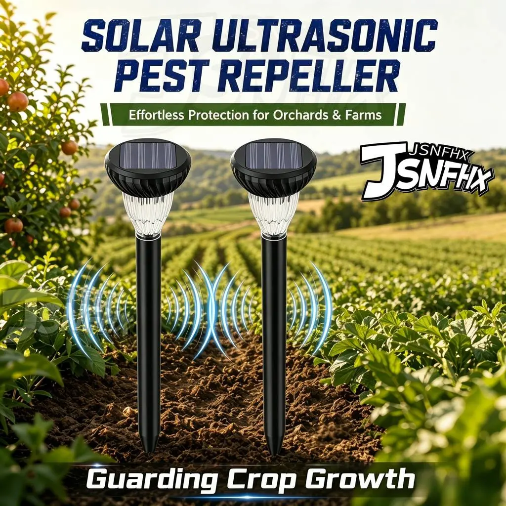 8 Pack Mole Repellent Solar Powered Snake Repellent Ultrasonic, Gopher Repeller Sonic Mole Deterrent Spikes, Snake Gopher Vole Repellent Outdoor for Lawn Garden & Yard-Green
