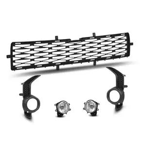 Fit For 14-19 Toyota 4Runner TRD/SR5 Front Bumper Lower Grille Fog Lights Set