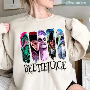 Beetlejuice Halloween Graphic Print Sweater Adult, Fashion Forward, Sweater For Men For Women, High-Quality Material, Abstract Graphics, Creative Touch