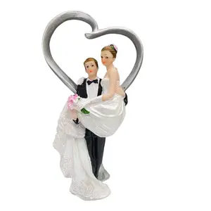 20cm Wedding Season Valentine's Day Decorative Item, Resin Material Wedding Scene Statue Ornament, Home Bedroom Balcony Desktop Decoration