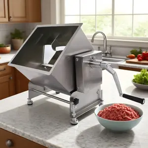 Hakka 15Liter/30lb Capacity Tilt Tank Manual Meat Mixers , Sausage Mixer Machine