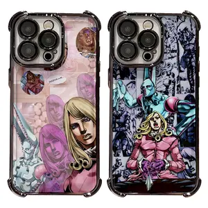 JoJo Bizarre Anime Funny Valentine Artistic Transparent Phone Cases For iPhone 17 16 15 14 13 12 11 Promax Pro Air Plus Shockproof Black TPU Cover Protection Best Gifts For Christmas Birthday Halloween