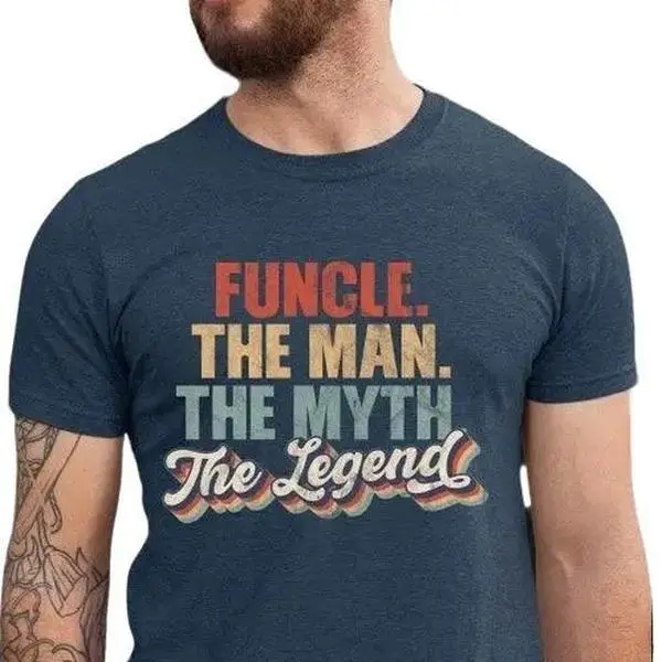 Funcle The Man The Myth The Legend Shirt, Retro Funcle Shirt, Men's Shirt, Gift for Men, Uncle T-Shirt, The Uncle Tee, Funny Uncle Gift, Gift for Him, Baby Announcement Gift, Pregnant Reveal Gift, Gift for Him
