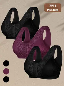 Women's Seamless Wireless Bras Set, Soft Breathable Fabric, Comfortable Daily Wear, Casual Style, Medium Support, All Seasons