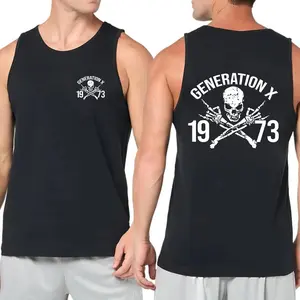 Custom Year Badass Gen X Tank Top, Cotton Unisex Top, Grumpy Old Man Graphic Tee