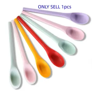 1.8-Inch Food-Grade Silicone Spoon, Durable and Easy to Clean, Ideal for Cooking, Baking, Salad Mixing, Daily Use