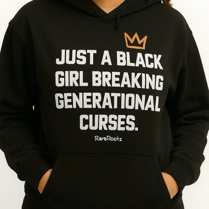 Black Girl Graphic Sweater - Casual Comfortable Pullover for Women