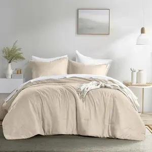 REGENCY HEIGHTS Chambray Print Microfiber Comforter Set with Bed Sheets Rowan 7-Piece Oeko-Tex Certified Bedding Set for Year-Round Comfort