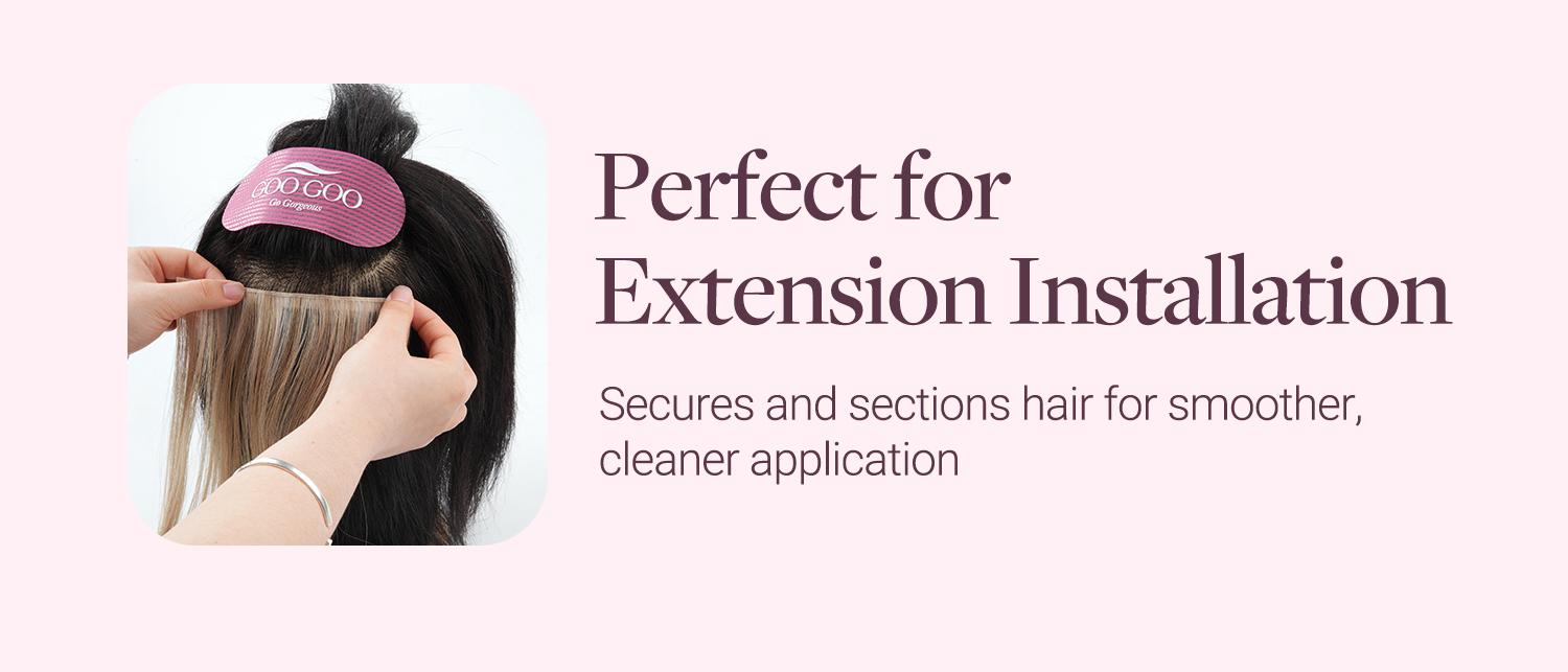 GOO GOO Hair Velcro Grippers 6PCS – Hair Extensions, Non-Slip Hair Holders for Sectioning & Styling, Flyaway Control, Soft & Reusable for Fine, Thick and Curly Hair, Men and Women, Salon and DIY