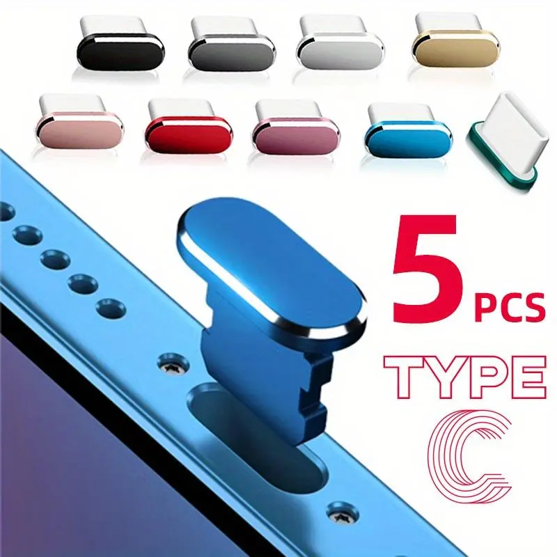Type-C Dust Plug, USB Charging Port Protector, Charging Port Dust Cover Cap, Cellphone Protection for Samsung Xiaomi Huawei Universal Phones