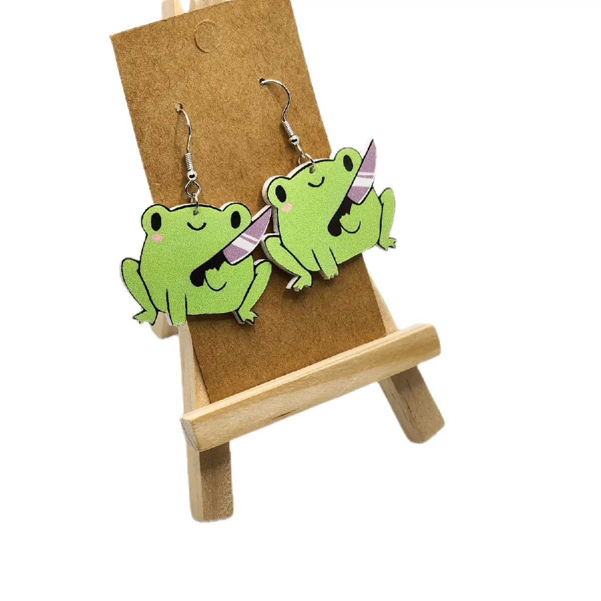 Quirky Frog Earrings - Unique & Playful Design - Perfect for Any Occasion - Hook Earrings for Casual & Formal Wear - Fun & Eye-Catching Jewelry
