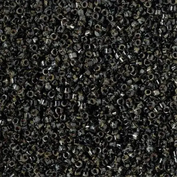 Black Picasso 11/0 delica beads || DB2261 Black Picasso 11/0 delica beads || DB2261