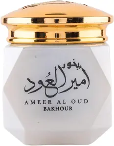 Almas Perfumes Bakhoor Ameer Al-Oud Gold, Oriental Incense, 40g, Premium Oud Blend with Patchouli, Musk and Rose Fragrance