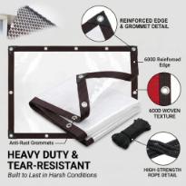 Block Pollen Dust Clear Patio Curtain - Heavy Duty PVC Outdoor Enclosure, WaterproofWindproof Transparent Tarp, Gazebo Porch Panels for Furniture Protection Block Pollen Dust Clear Patio Curtain - Heavy Duty PVC Outdoor Enclosure, WaterproofWindproof Transparent Tarp, Gazebo Porch Panels for Furniture Protection