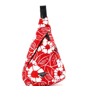 Pre-owned PRADA Nylon Backpacks Zip Sling Backpack Printed Tessuto by Rebag