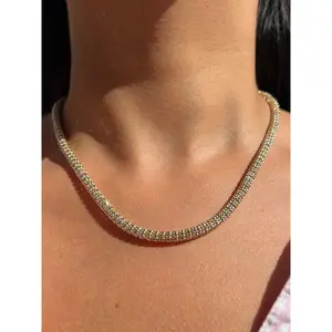 14K Gold 4.5MM Diamond Cut Necklace