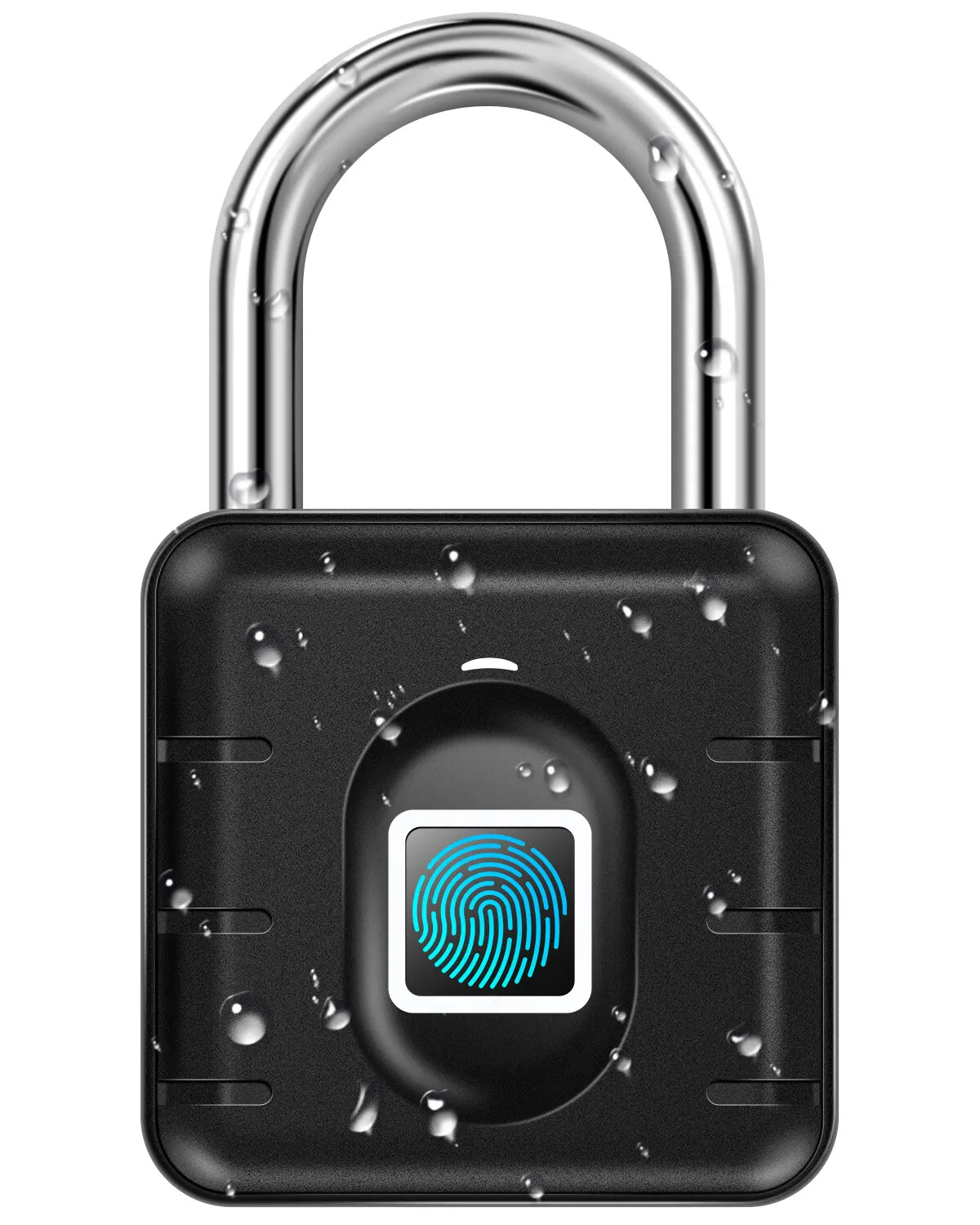Fingerprint Padlock - Waterproof Smart Keyless Biometric Thumbprint Lock with Easy Access, Sleek Design for Lockers & Secure Storage, Secure Locks, Aluminum (Ad12) + Steel (201) + Pc