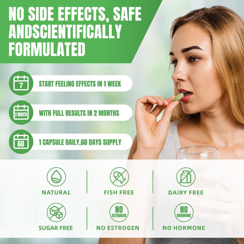 Chlorophyll Body Deodorizing Supplement - Internal Deodorant Pills for Women & Men, Whole Body Odor Eliminator Capsules, 60 Count