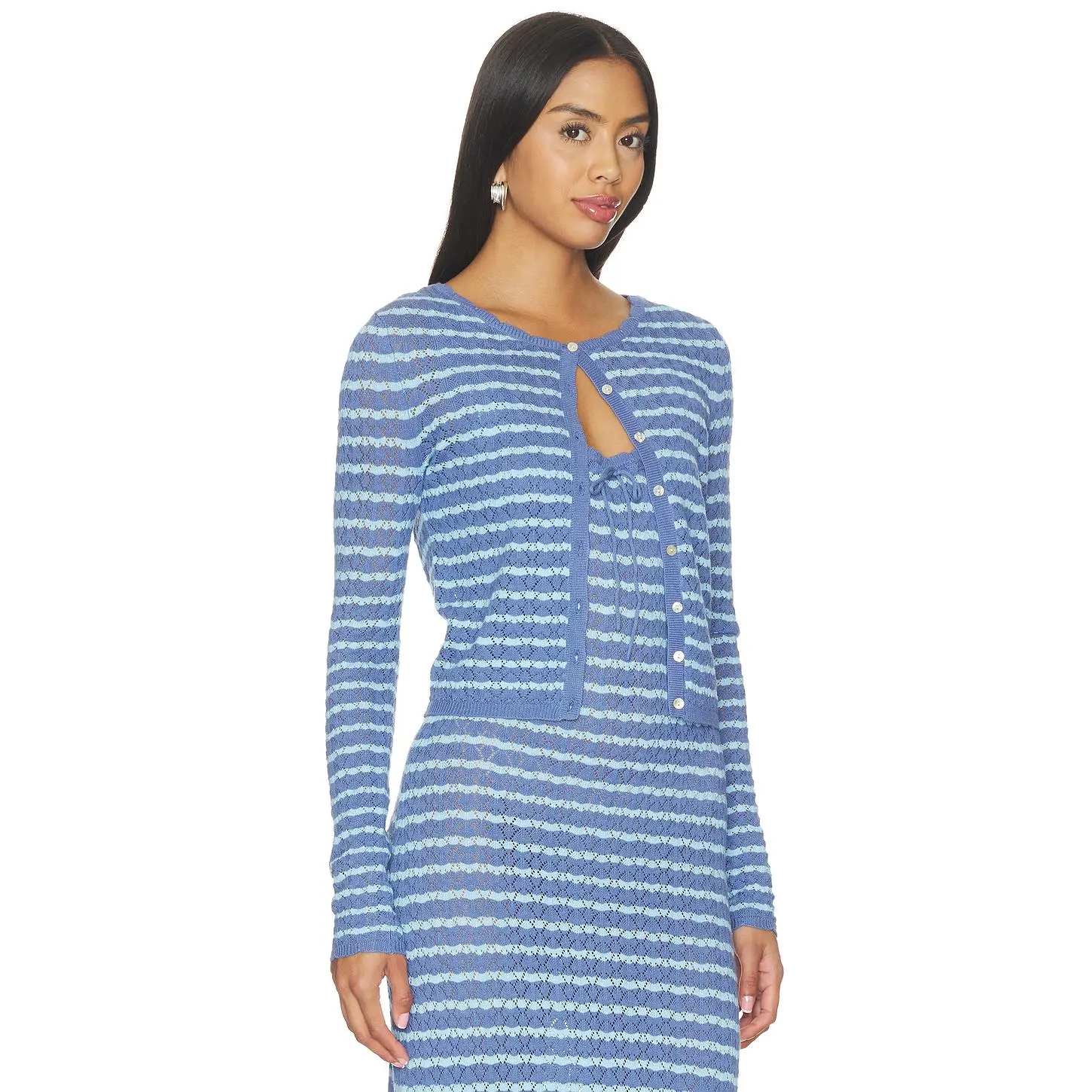LSPACE Rosalie Cardigan in Blue Lagoon