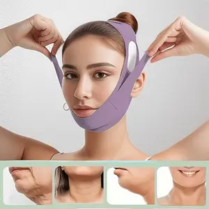 1 Pc Premium V-Shaped Face Lifting Mask, Reusable Unscented Facial Bandage for Sleeping, Invisible Elastic Face Shaper & Mouth Breathing Corrector, Anti-Snoring & Anti-Mouth Open Device. Reduces Chin & Double Chin, Lifts & Tightens Facial Contours, Improv