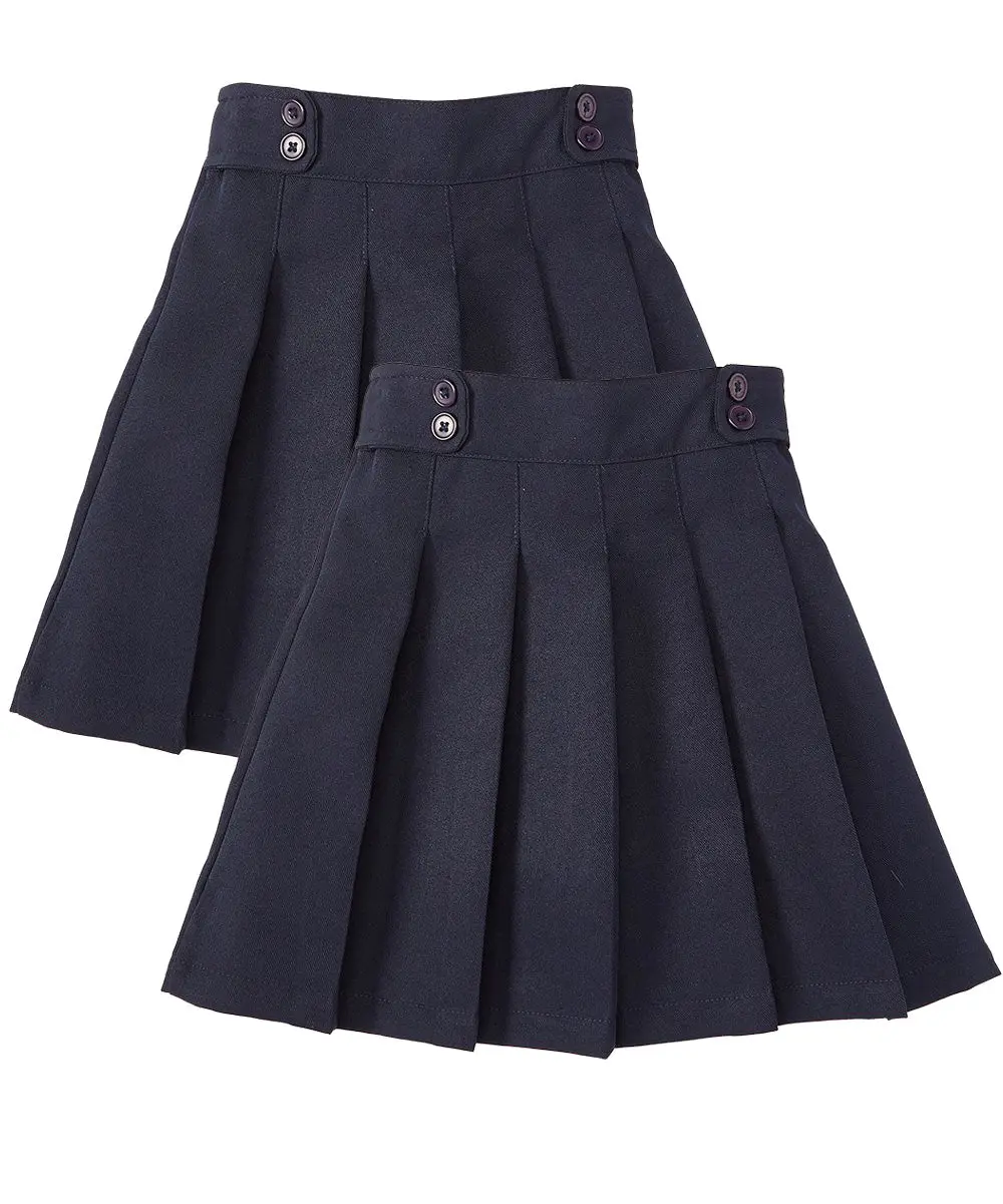 Girl's Khaki, Navy, Black, Hunter Green Uniform Skirts Scooter 4/5-16 2 Pack