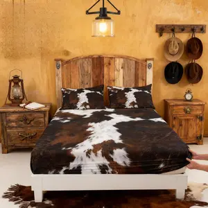 3pcs Boho Bed Sheet Set, Deep Pocket Design, Soft & Skin-Friendly, Easy Care, Ideal for All Seasons, Bedroom Decor