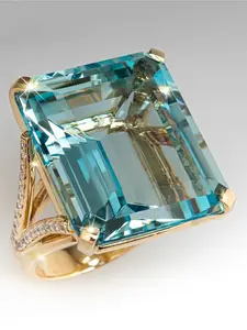 1 PC simple and elegant sapphire ring, fixed with a square gemstone using a four claw inlay technique. It is a women's Fashion Engagement Rings/wedding ring suitable for casual wear, outings, and parties. It is the preferred jewelry gift for gifting