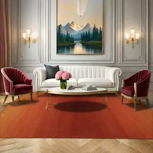 loomBloom Multi Size Brunt Orange Hand Tufted Wool Modern & Contemporary Ombre Designer Rug  Oriental Area Rug