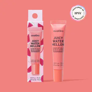 Avartara Juicy Watermellow Clear Lip Jelly - Moisturizing & Nourishing Formula, 15 ml in Pink Tube and 15 ml in Clear Tube