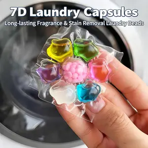 7 in 1 Laundry Beads, 10g/Pcs, 30/50pcs/110pcs Drum, Long Lasting Fragrance Beads, Deep Cleaning Concentrated Laundry Detergent Pods, Balls with Fruit Scent, Powerful Cleaning for Lasting Freshness, Household Items, Various laundry needs