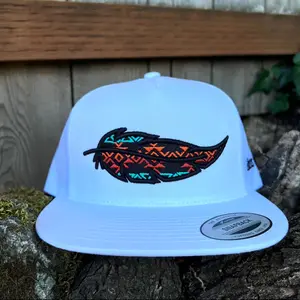 HR White Feather Hat