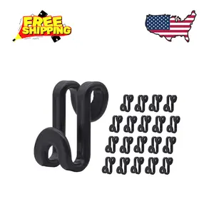 60 Pcs Clothes Hanger Connector Hooks, for Velvet Huggable Hangers