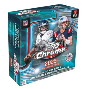 (1) 2025 Topps Chrome Football Mega Box--(See description/pictures for more information). Sports Trading Cards Box/Packs.