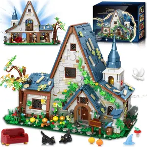 TOKMOC Magic Stone House Building Block Set,Including Bedroom,Living room,Collecting Building and Gifting Model,Home Decoration,For aged 12 and above,Stress relief toy,66041, 2666 Pieces