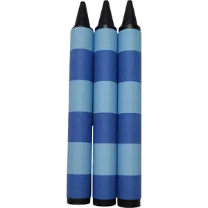 Blue Striped Jumbo Black Crayons
