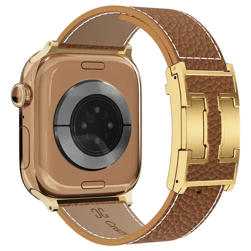 CrazyGrass Women's Premium Look Leather Smartwatch Strap with Magnetic Clasp, Wearable Accessory for Compatible Smartwatches (38/40/41/42/44/45/46/49mm), Adjustable for 160-210mm Wrists, Elegant Everyday Use [Watch Not Included]