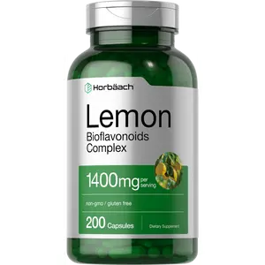 Horbäach Lemon Bioflavonoids Supplement | 1400 mg | 200 Capsules | Complex with Rutin and Hesperidin | Non-GMO and Gluten Free
