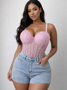 Rhinestones Bling Bling Shorts