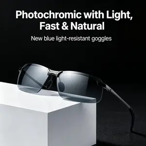 Paleshy Polarized Photochromic Sunglasses, UV400 Protection, Anti-Glare Glasses for Driving, Fishing, Cycling and Outdoor Activities
