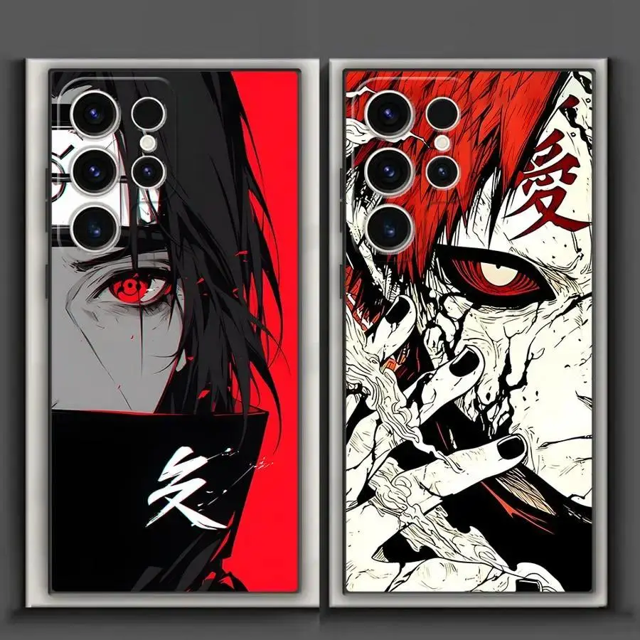 Customized Silicon Soft Phone Case for Uchiha Itachi & Gaara, Compatible with Samsung Galaxy S26 S25 S24 S23 S22 S21 A14 A15 A16 A35 Edge FE Plus Ultra