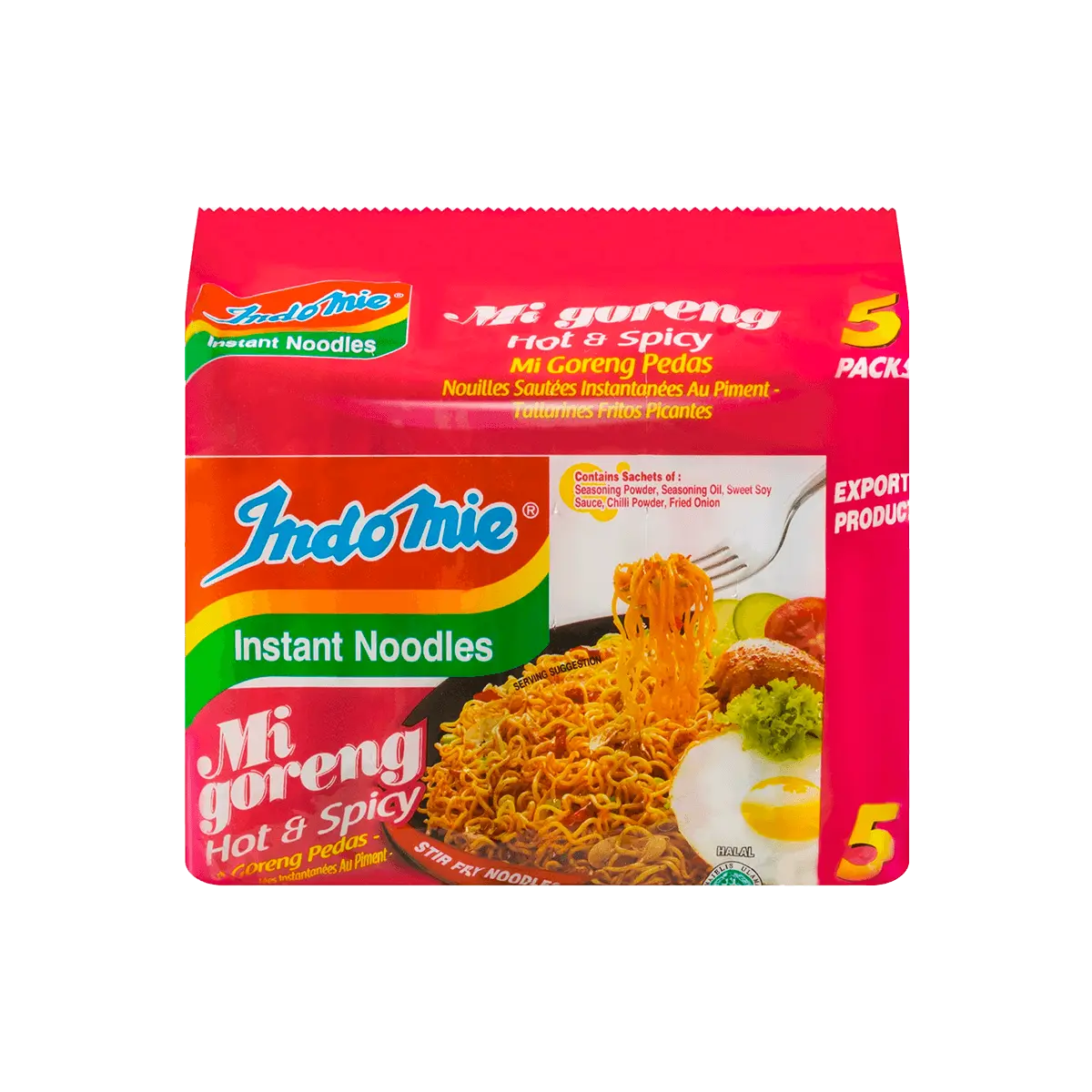 Indomie Mi Goreng Instant Noodles - Spicy Flavor 5-Pack (400g) - World's Top Ramen Choice