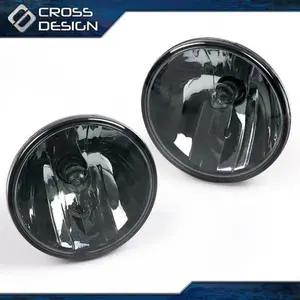 CROSSDESIGN Smoke Fog Lights With Bulbs Fit For 07-14 Chevy Tahoe Avalanche Suburban GMC US