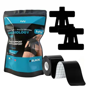 12 Pack Kinesiology Tape for Shoulder Pain Relief Pre Cut Sports Waterproof Breathable Enhance Elastic Kinesiology Athletic Tape for Shoulder Support and Muscle Sports