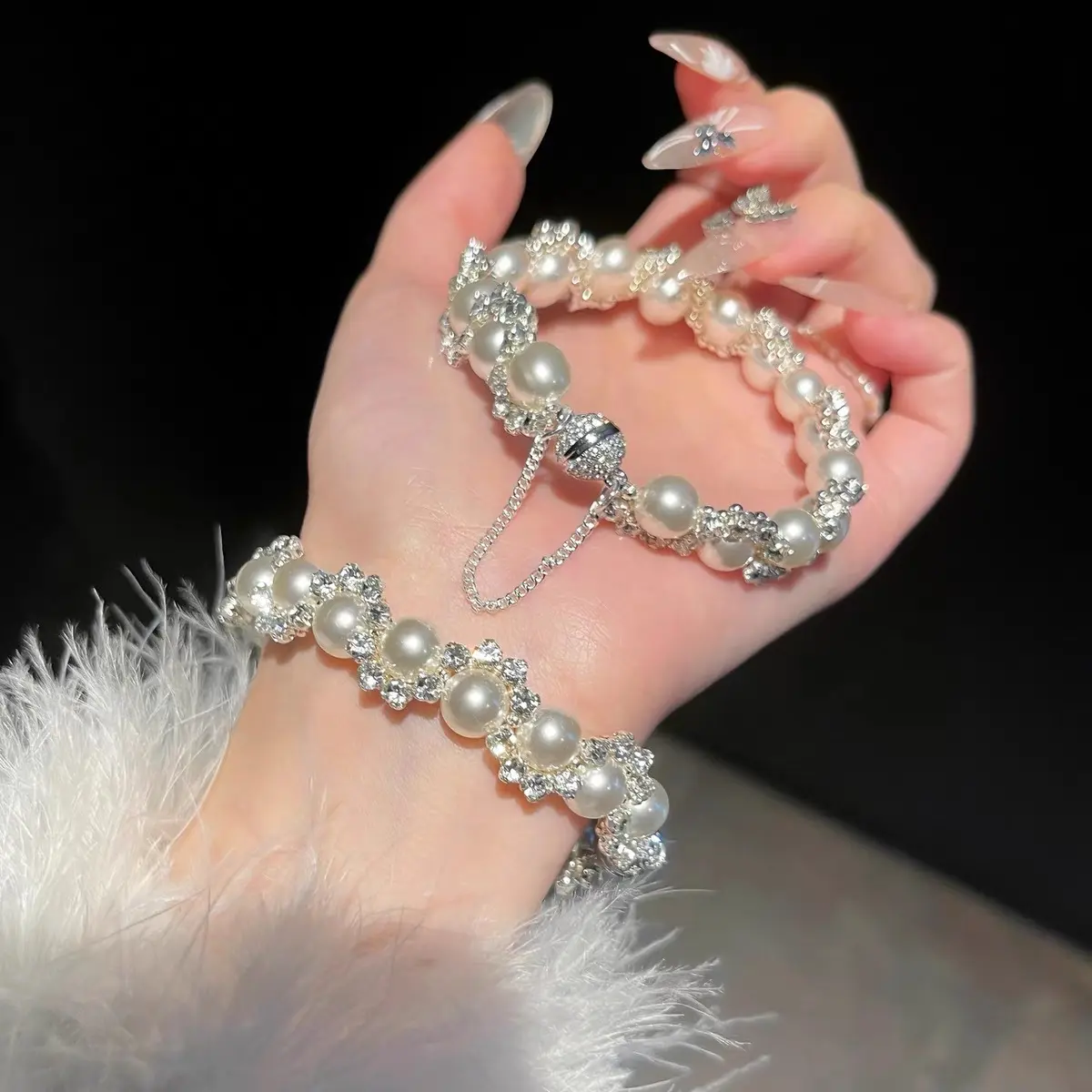 Zircon Pearl Bracelet Exquisite Luxury Magnetic Jewelry