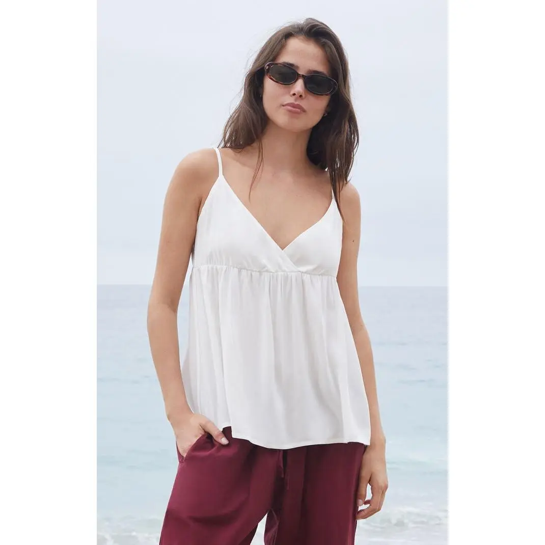 John Galt Women's White Edith Tank Top
