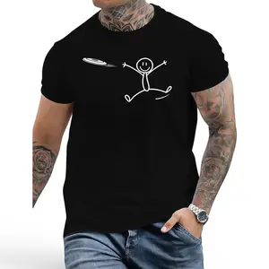 Frisbee Stickman Disc Golf Funny Ultimate Frisbee Game T-Shirt