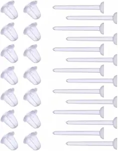 Plastic Earrings,Clear Earrings Clear Post Earring Posts and Backs Silicone Stud 100 Pairs Back Blank Pins Stud…