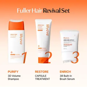 Lilyeve Root Revival Hair Growth Ritual Set (Ampoule + Shampoo + Capsule Treatment) Haircare Anti Hair Loss Conditioner