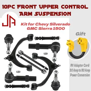 【Buy 1 Get 1 Free】10-Pc Front Upper Control Arm Suspension Kit for Chevy Silverado, GMC Sierra 1500 Car Autos